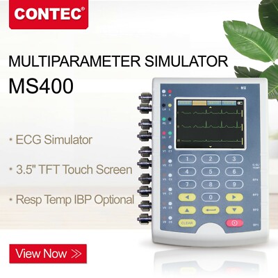 Touch Screen Multi-parameter ECG Arrhythmia Simulator portable Device MS400 NEW