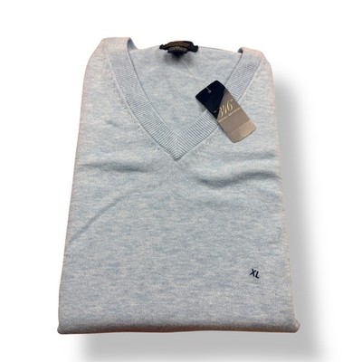 346 Brooks Brothers Supima Cotton V Neck Sweater Vest Light Blue Mens XL NWT
