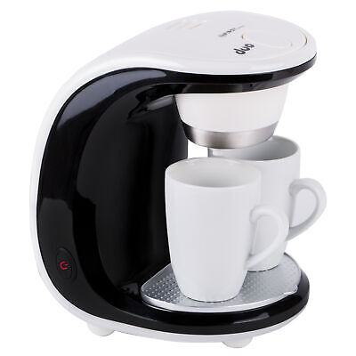 450 Watt Mini-Kaffeemaschine | Reise-Kaffeemaschine für 2 Personen | Dauerfilter