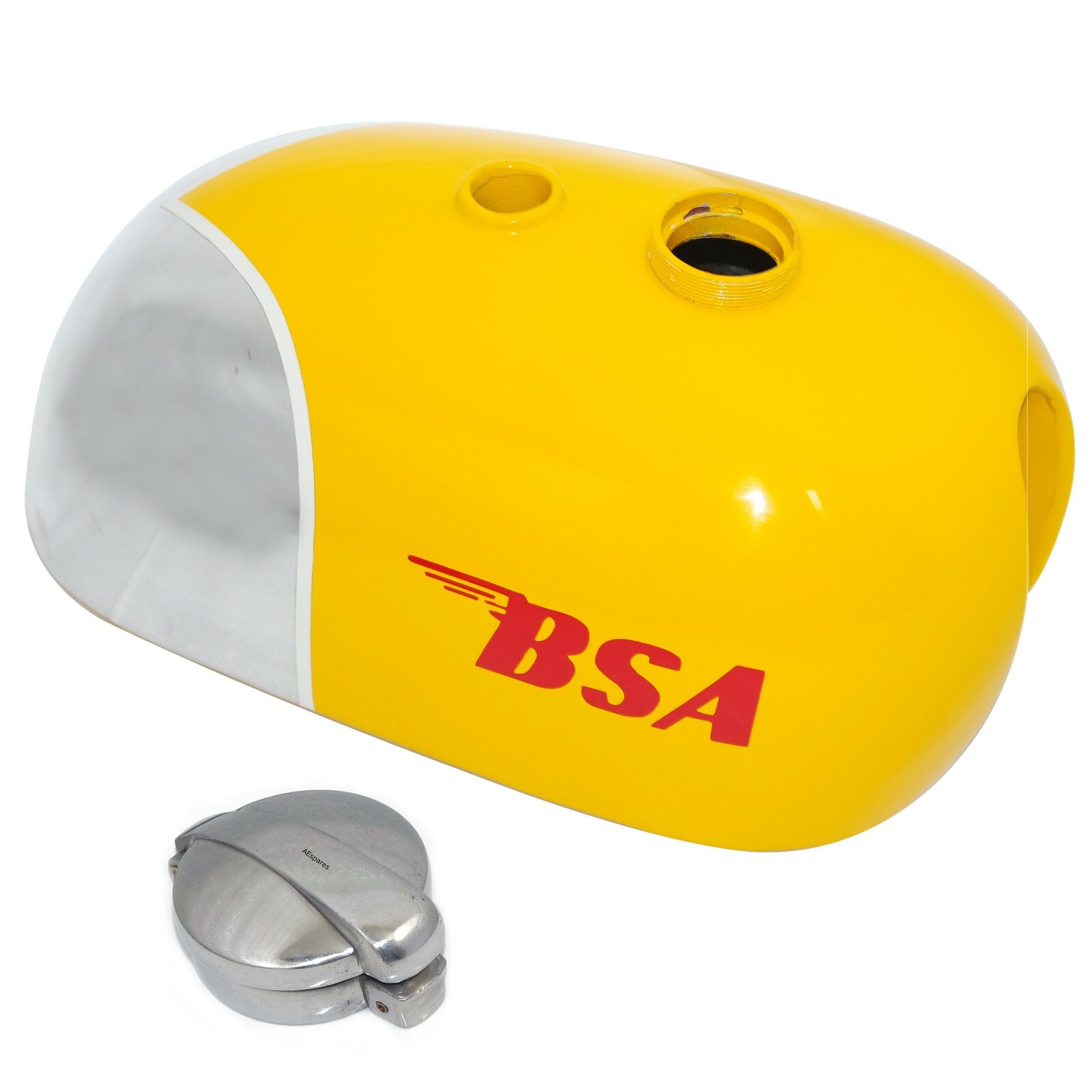 BSA B25 B40 B44 C15 Victor Enduro Trials Scrambler Alloy Yellow Fuel Tank 