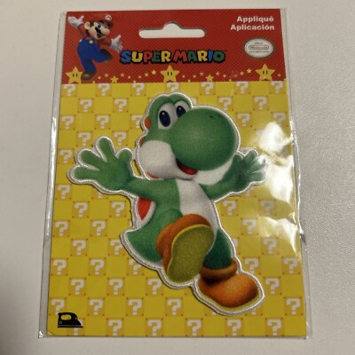 Nintendo Super Mario Licensed Iron On Sewn Patch YOSHI Applique' 4'' x 3'' NEW