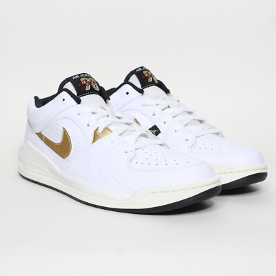 Nike Jordan Stadium 90 Low Men's Shoes White Metallic Gold DX4397-170 Size 9.5