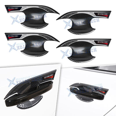 Carbon Fiber Pattern Door Handle Bowl Cover Trim For Honda Civic Accord 2023-up