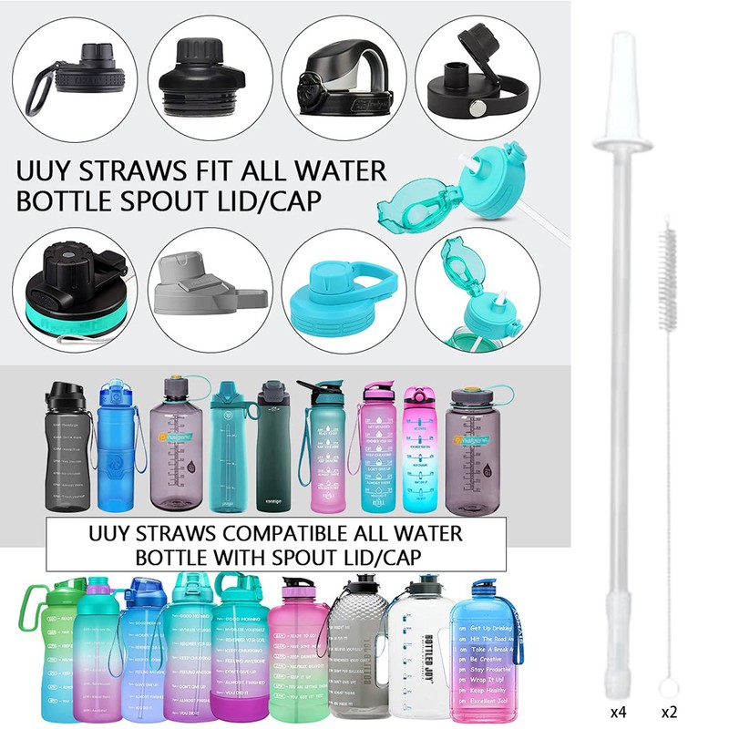 Water Bottle Straw Gallon Water Bottle Straw Replacement Reusable Straws