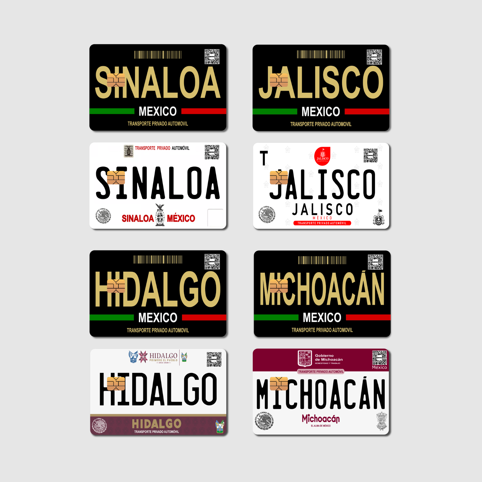Mexico Placas Negras Edition - Mexican Plates - Credit and Debit Card Sticker