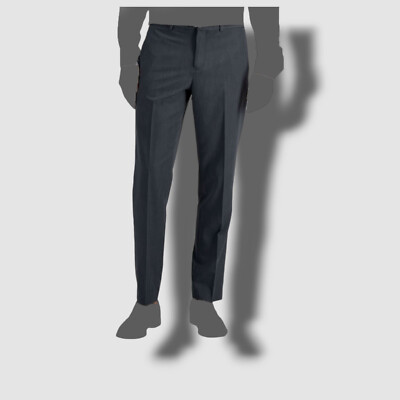 $85 Perry Ellis Men's Gray Modern-Fit Stretch Dress Pants Size 34W 29L