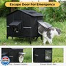 Veehoo Outdoor Heated Cat House Weatherproof, Outside Insulated Feral Cat Shelter with Elevated Base, Waterproof Eaves and Escape Door for Stray Barn Cats, 20.9