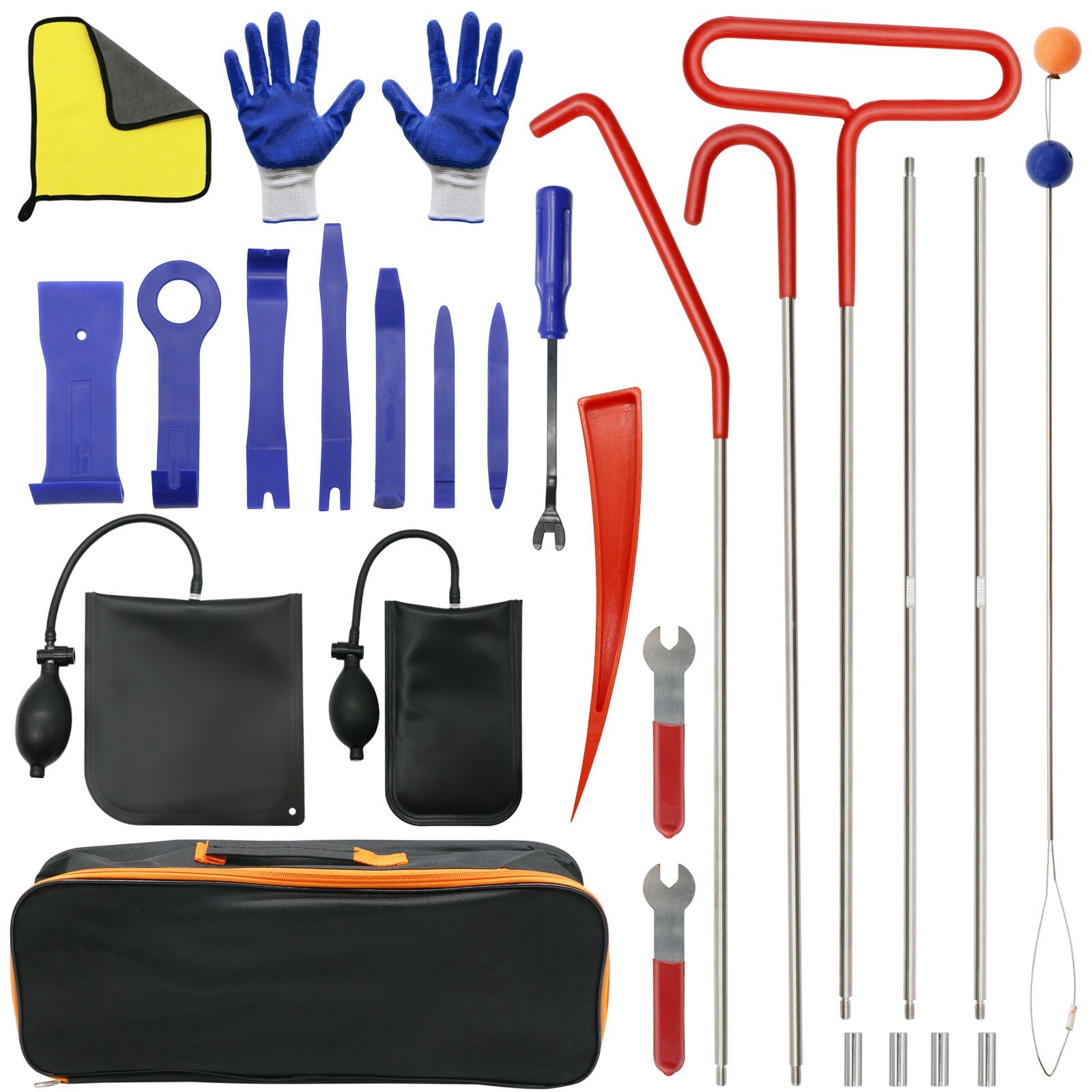 Kit Para Abrir Puerta De Auto Carro, Completo 27 Pc Profesional Long Reach Tools