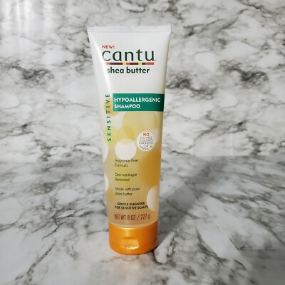 Cantu Shea Butter Hypoallergenic Shampoo 8 oz  Gentle Cleanser Sensitive Scalps