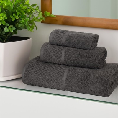 Cotton 3 Piece Towel Set, Quick Dry, Bathroom Essentials, Shower, Spa, Soft A...