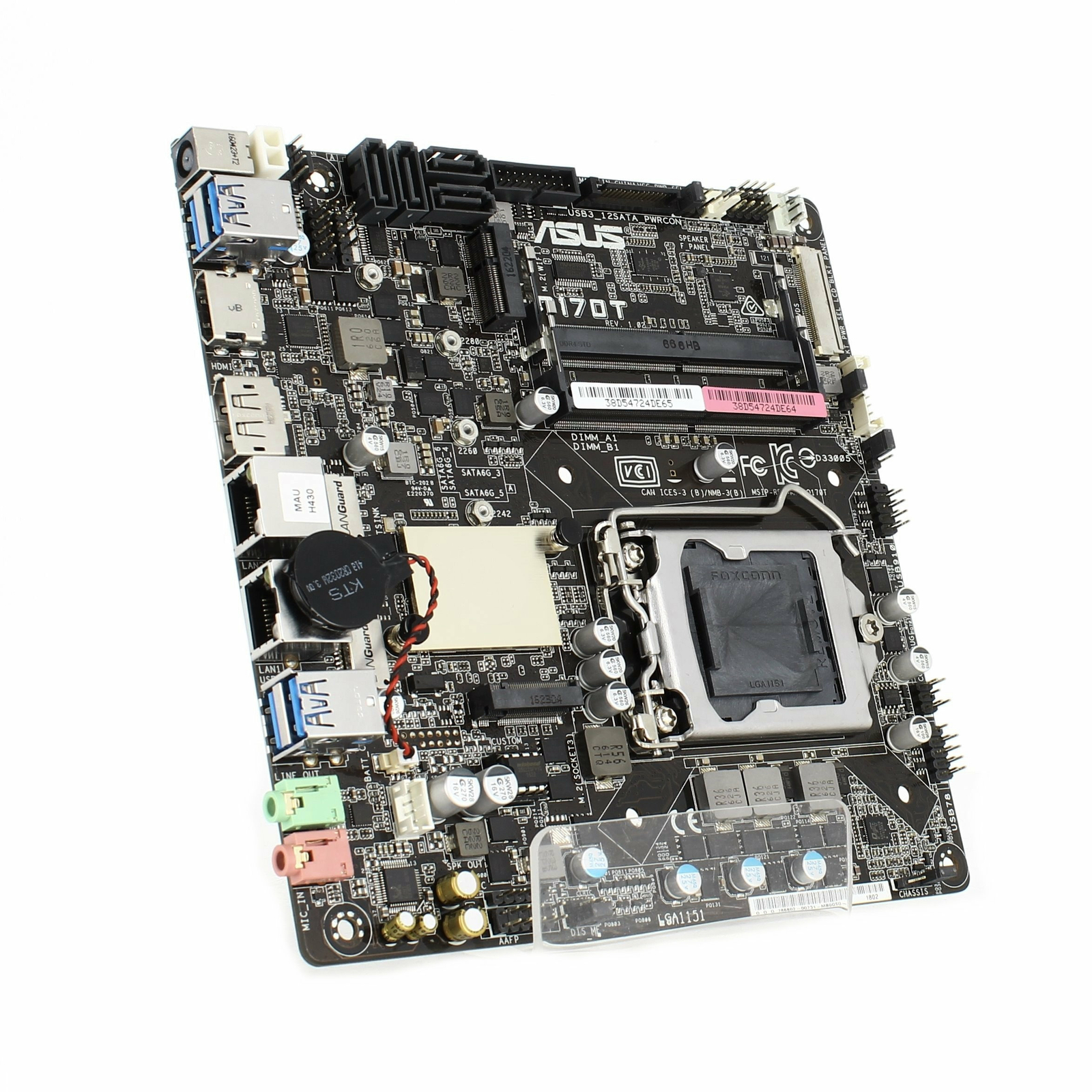 Asus Q170T Mainboard LGA1151 thin Mini ITX, Q170, 2x DDR4 + TOP PREIS