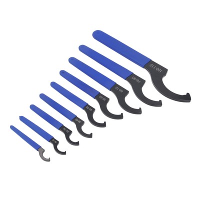 9PCS Set Coilover Spanner S2 Tool Steel C Shape ER Nut Shock Spanner Hook Wrench