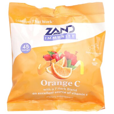 Immunity, Orange C Lozenges, Natural, 45 Lozenges