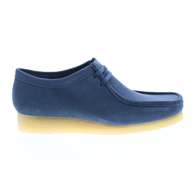

Clarks Wallabee 26160203 Мужские синие замшевые оксфорды и туфли на шнуровке повседневная обувь, Синий, Clarks Wallabee