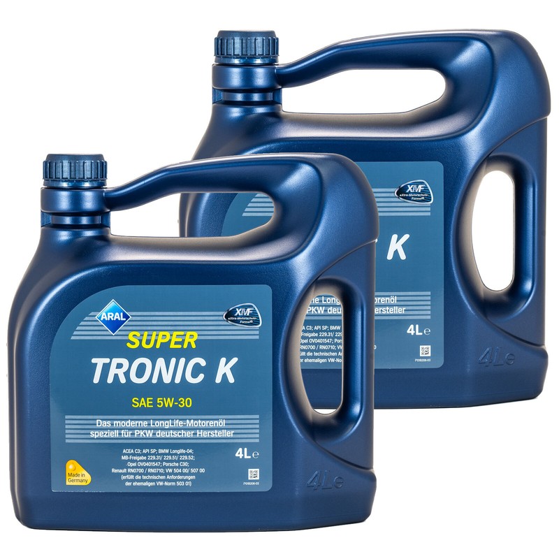 Aral Super Tronic K 5w-30 Mb 229.52 Bmw Ll04 Vw 504.00/507.00 MotorÃ¶L 2x4 Liter