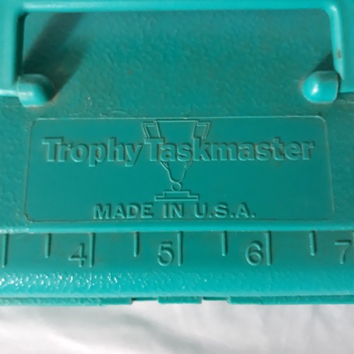 Vintage Blue Plastic Trophy Taskmaster Fishing Tackle Box