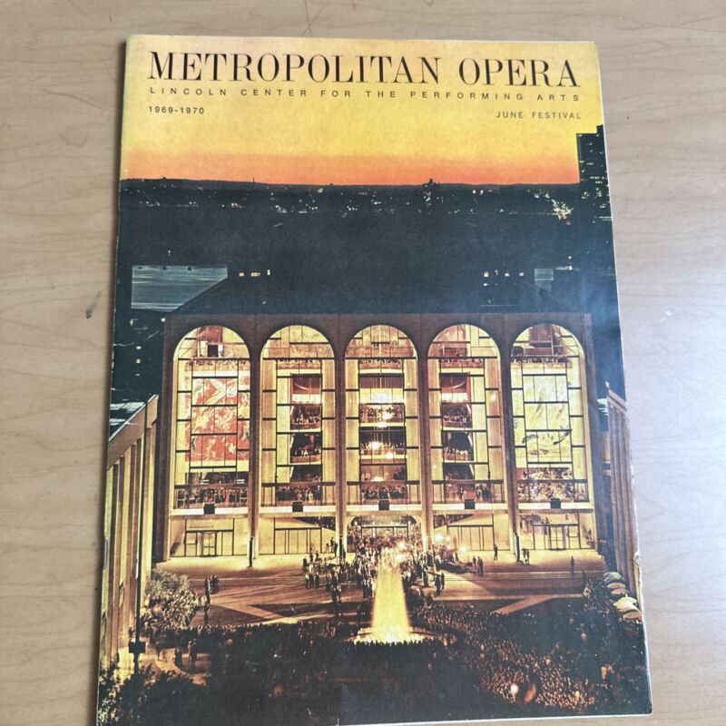 VTG Metropolitan Opera Magazines Seasons 1969-70 June Festival Provenance Mag