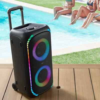 Onn Groove Large Wireless Party Speaker LED Lighting 100094813 Water Resistant