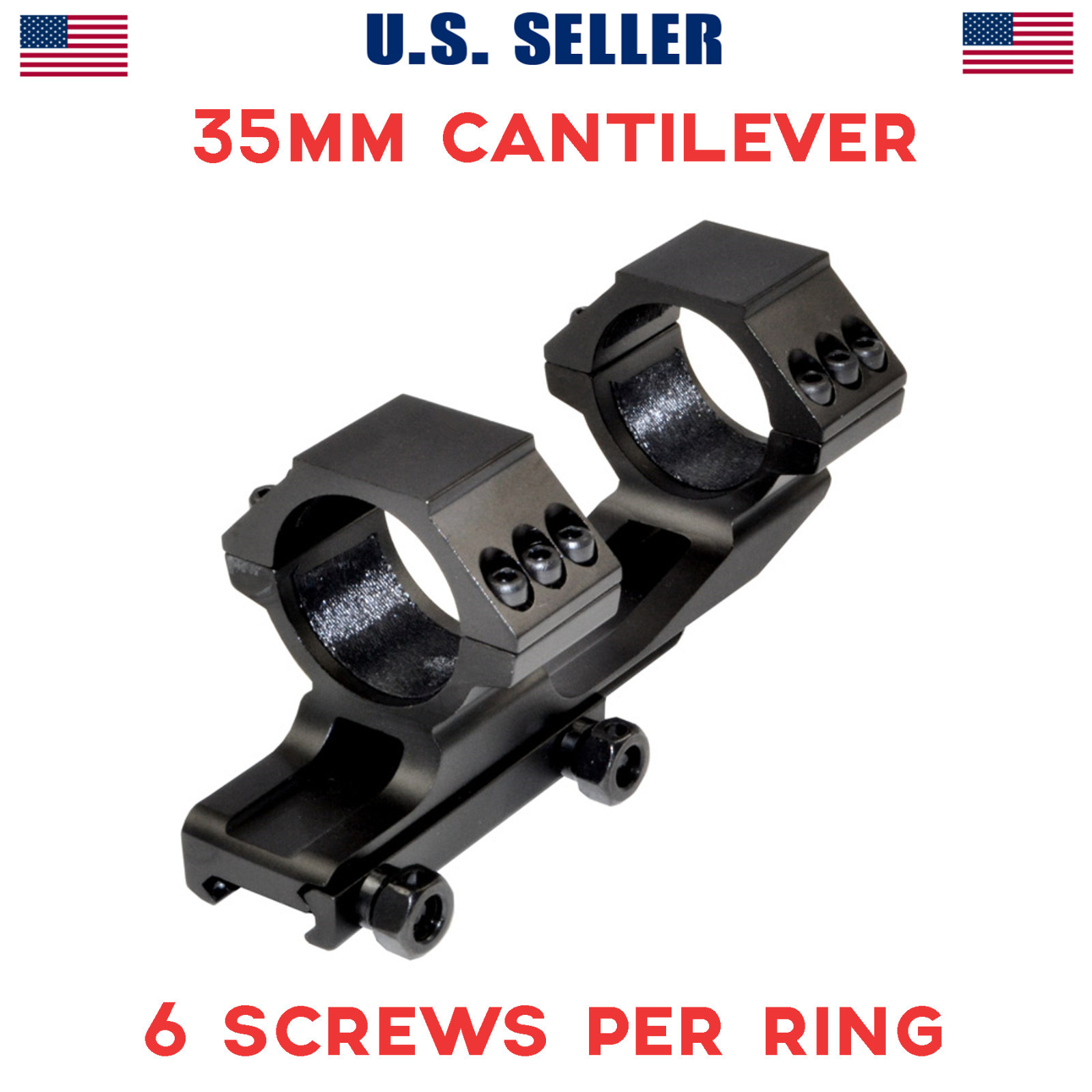 Sniper 35mm High Profile Dual Rings Cantilever OffSet Rifle Scope Mount 56mm OK 840354115629 eBay