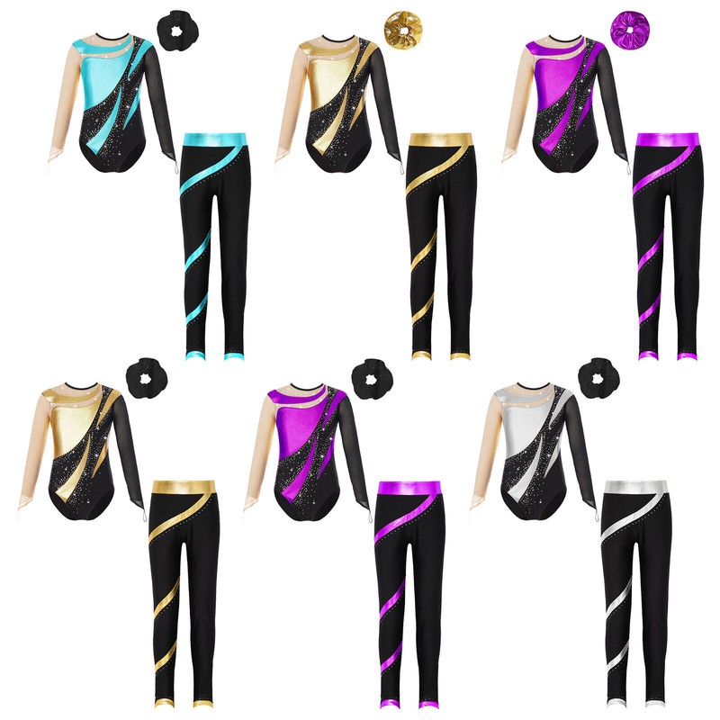 HEARTTOUCH Mädchen Turnanzug Samt - Langarm Gymnastikbody & Balletttrikot | Atmungsaktiv Mit Elasthan