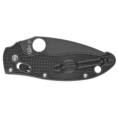 Spyderco Manix 2 3.3'' Folding Knife Black Blade Lightweight C101PBBK2