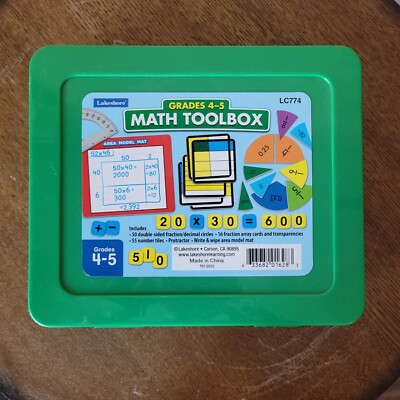 Lakeshore Math Toolbox Grades 4-5 Fractions Decimals Number NEW Teacher Tutor