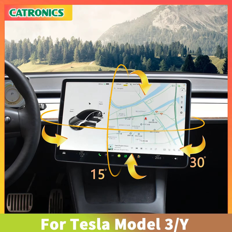 Screen Swivel Tilt Rotation Mount Kit for Tesla Model 3 Highland Y Juniper 2017-