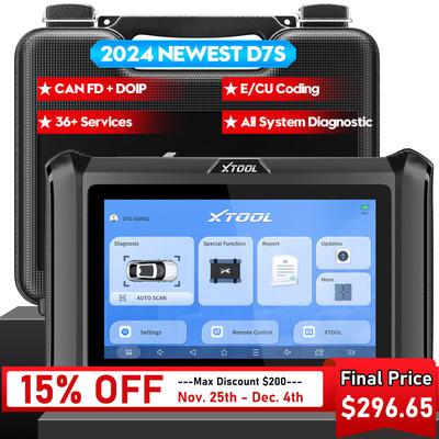 2024 XTOOL D7S Auto OBD2 Full System Scanner Bidirectional Scan Tool E/CU Coding