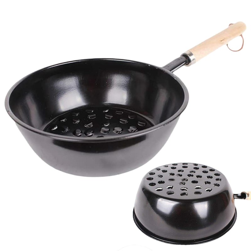 Chimney Charcoal Starter Pot Barbeque Safe Wood Handle BBQ Grill Chimney Lighter