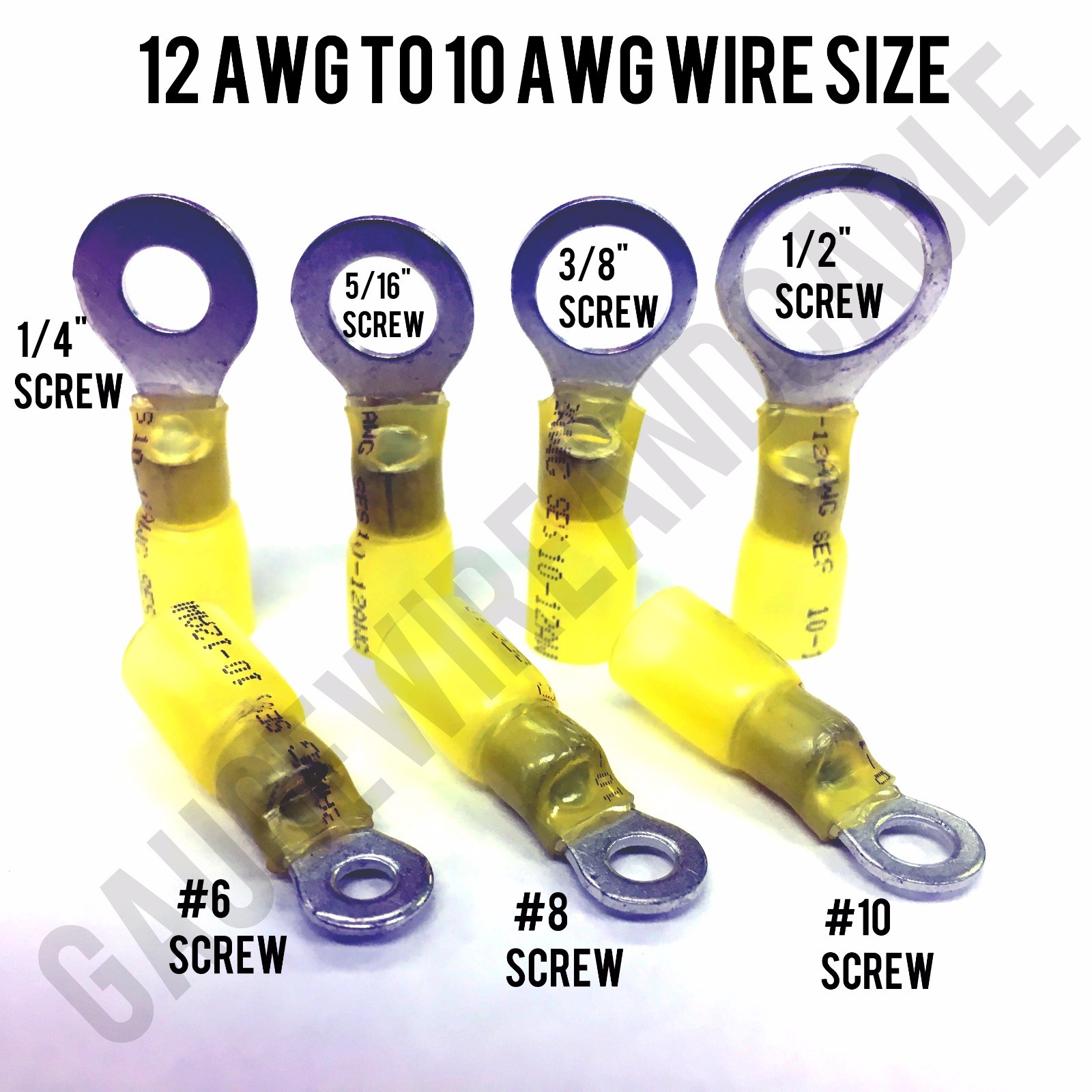 Ring Terminals Copper Wire Crimp Connectors USA Made 3M Adhesive Heat Shrink eBay