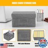 Qozary Index Card Holder 4x6 - Index Card Box With Dividers, Index Card Organizer Case, Foldable Flash Card Holder, 1000+ Card Capacity Box With Lid