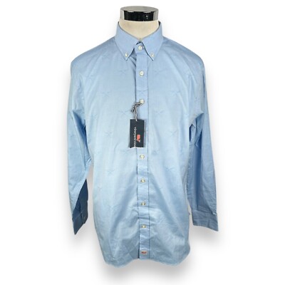 Vineyard Vines Murray Shirt Men s Large Blue Lacrosse Print Button Down Slim New