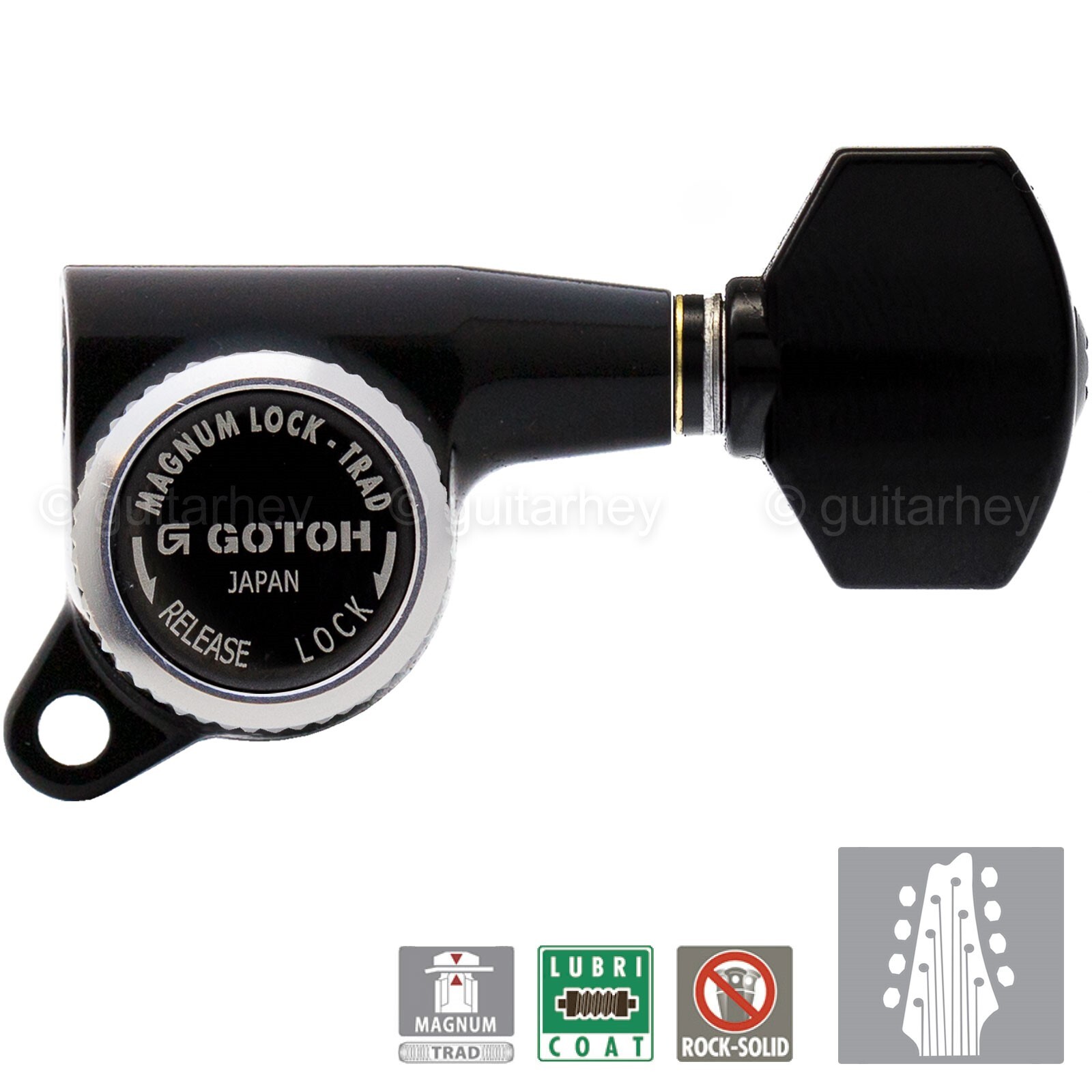 NEW Gotoh SG381-07 MGT Locking Tuners w/ Small Buttons 8