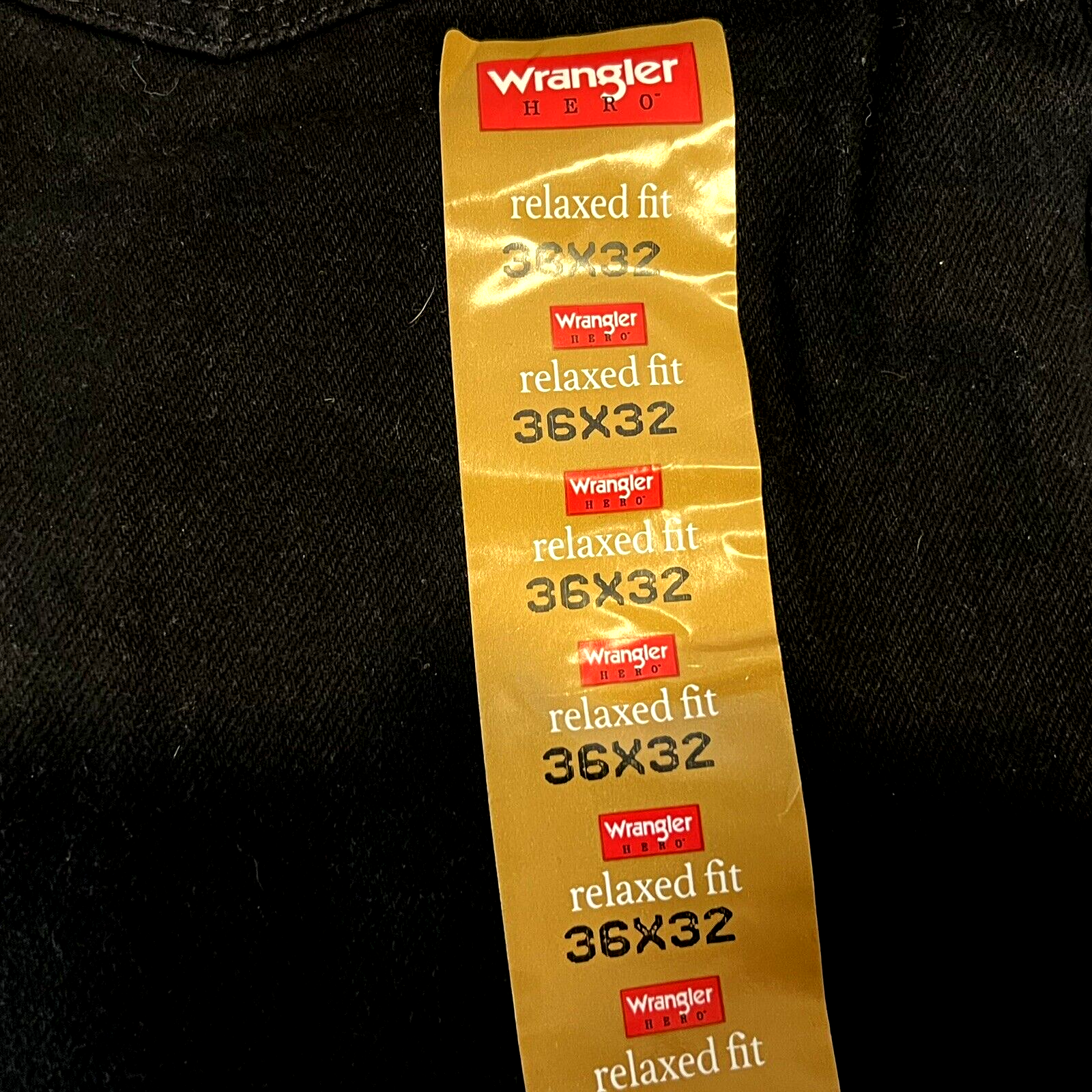 Wrangler Hero 5 Star 36x32 Relaxed Fit Men&rsquo;s Jeans Black Denim  NWT