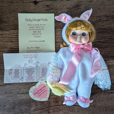 Vintage Goebel 1993 Dolly Dingle Little Bunny Snooks Musical Doll -  New NOS