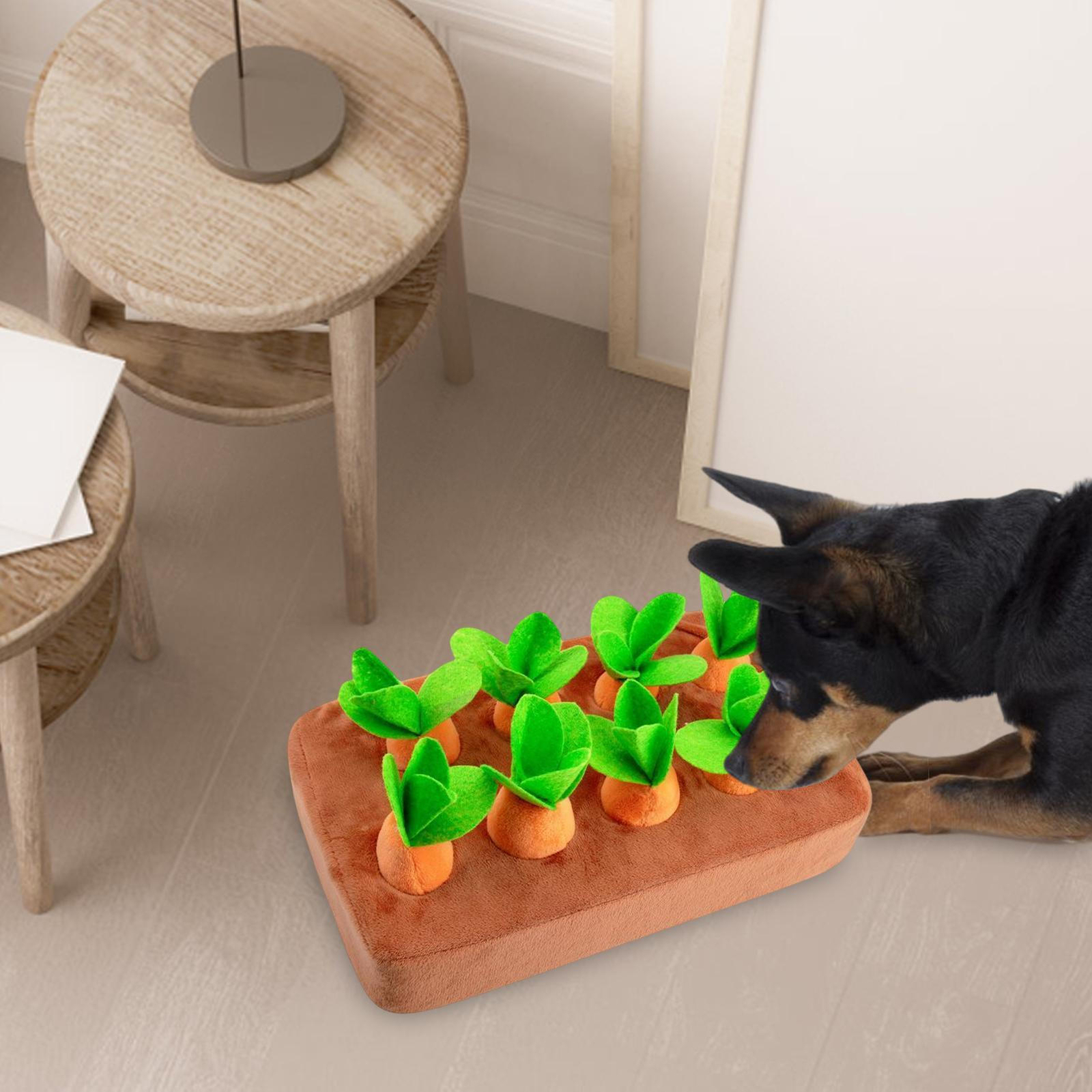 Interactive Dog Carrot Plush Toy Interactive Squeak Dog Toys