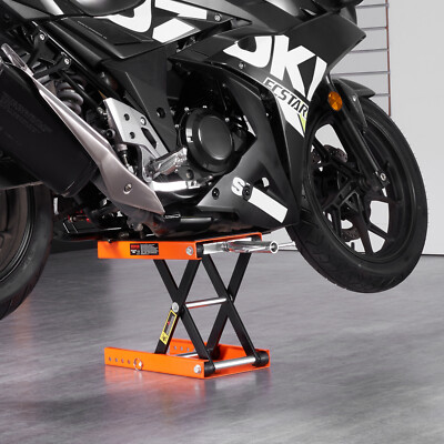 VEVOR Motorcycle Scissor Jack Lift 1100 lbs Wide Deck Hoist Stand for ATVs Bike
