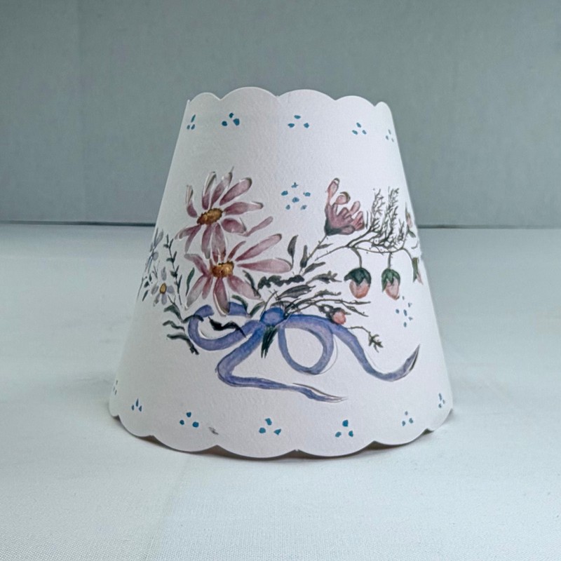 Joan McCoy 2-Piece Set Paper Floral Chandelier Lamp Shades
