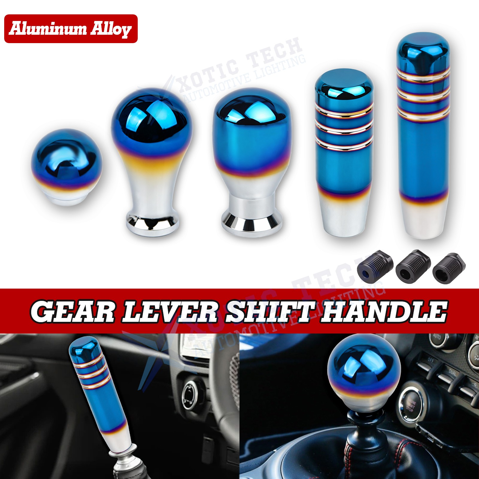Universal Burnt Titanium Finish Car Gear Shift Knob Shifter Lever Sporty Style