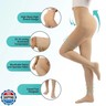 Orgood Compression Pantyhose for Women, 20-30mmHg Graduated Compression Stockings and Leggings, Closed Toe Support Hose Tights for Varicose Veins, Edema, Flight, DVT