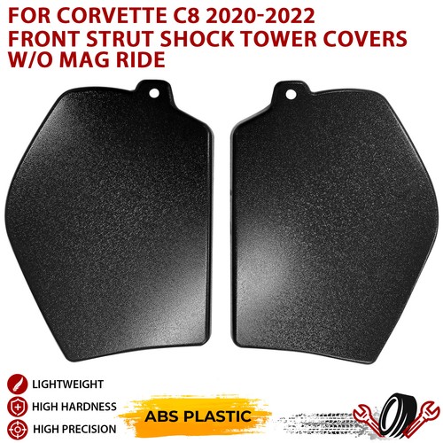 Черный ABS для Corvette C8 2020-2022 Чехлы на амортизаторы передних стоек без Mag Ride