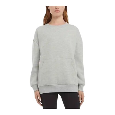 Danskin Women s Sweatshirt Sweater Crewneck Kangaroo Pocket Gray 2XL NWT
