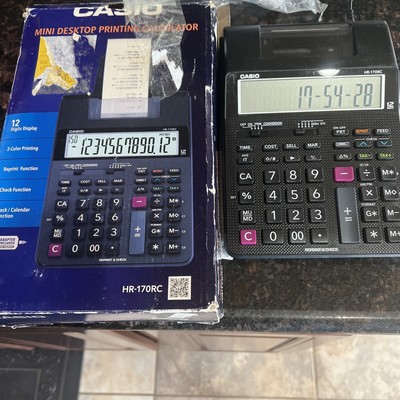 Casio Mini Desktop Printing Calculator HR-170C