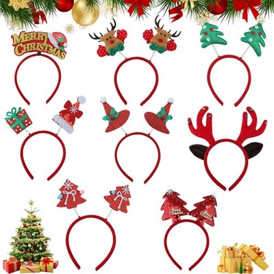 Confezione da 8 cerchietti natalizi in makone per albero di Natale copricapo 