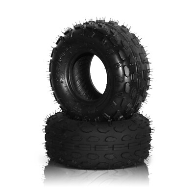 2pcs 145/70-6 ATV Go Kart Tires 4 Ply Rated Black Rubber Max Load: 156Lbs