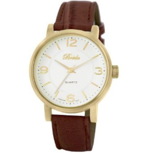 Breda 1736 Womens Watch 26mm Green Dial Silver Tone Leather Band New Battery Breda Watch Women | eBay main image 4