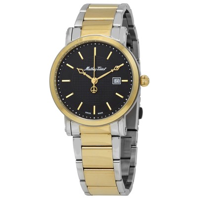 Мужские часы Mathey-Tissot City с черным циферблатом H611251MBN