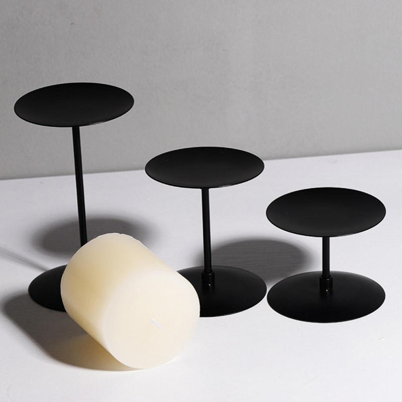 Matte Black Wrought Iron Scented Candle Holder
