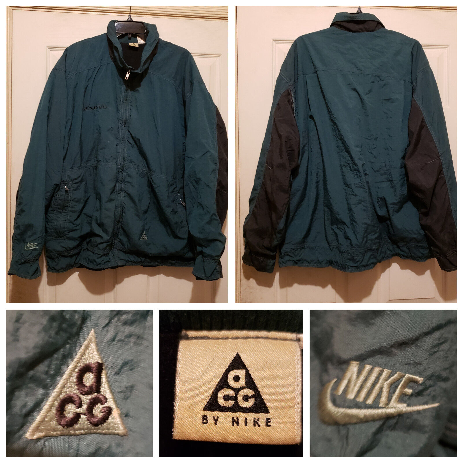 Nike ACG Jacket Men XL Green Full Zip Nylon Performance Nike ACG Jacket Men XL Green Full Zip Nylon Performance