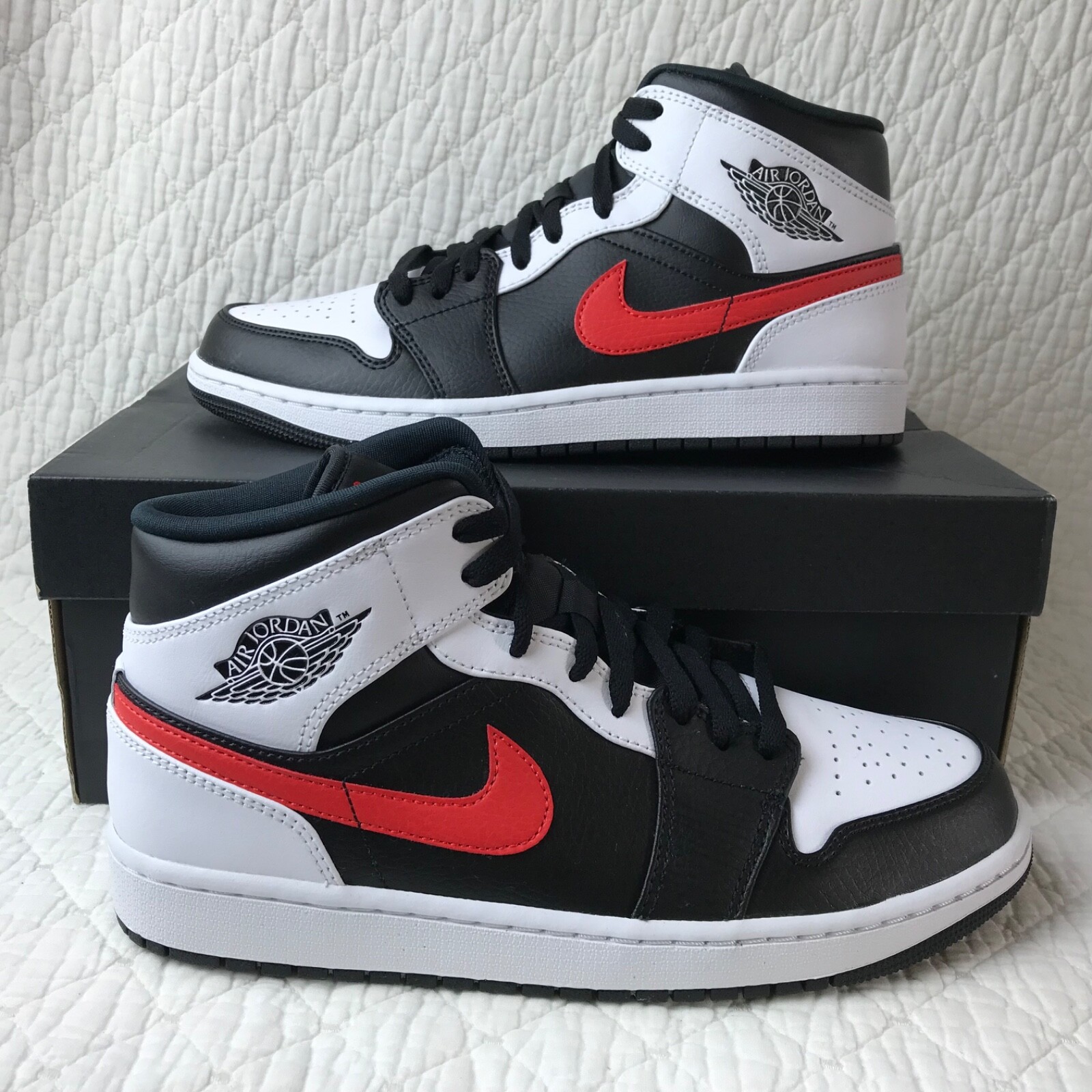 Nike Air Jordan 1 Mid Basketball Shoes Men's SZ 7 Black
